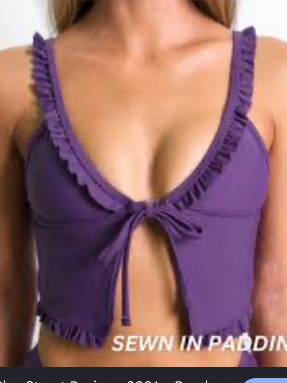 Purple Ruffle Tankini Bikini Set - XL - Picture 10 of 10
